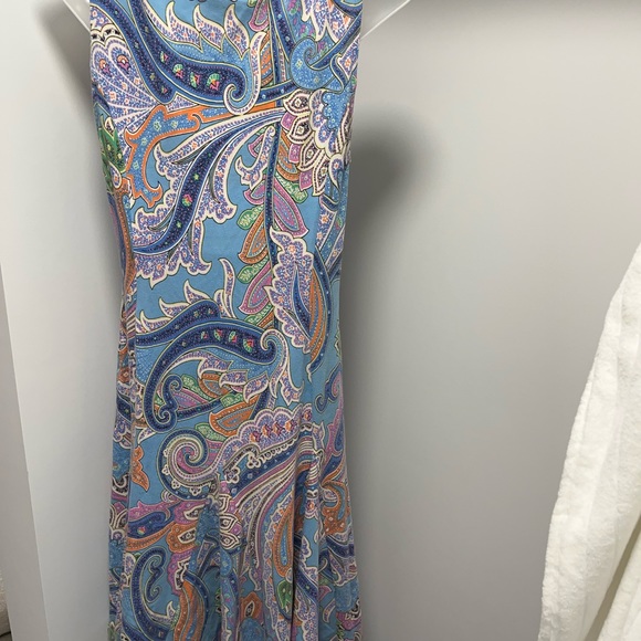Paisley blue pink Ralph Lauren Dress. - Picture 4 of 9